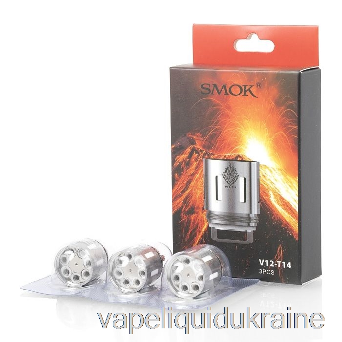 Vape Liquid Ukraine SMOK TFV12 Replacement Coils & RBA 0.12ohm V12-T14 Fourteen Coil (Pack of 3)